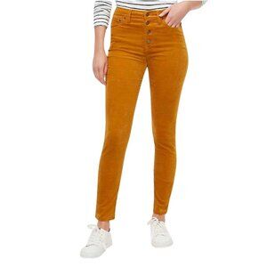 J. Crew 9" high-rise skinny corduroy pant with button fly